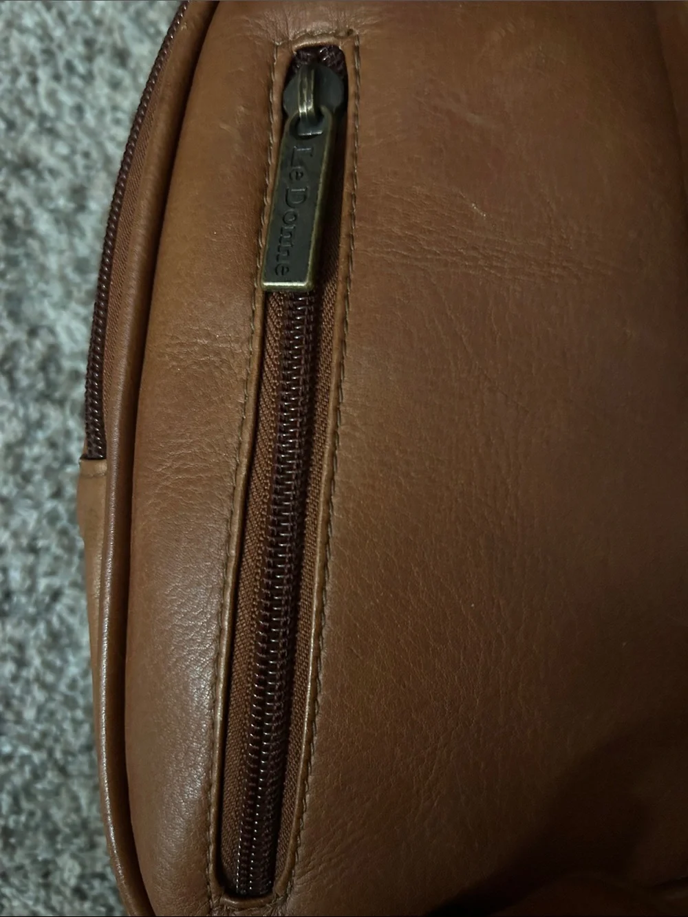 Ledonne Leather Brown Backpack - Classic Minimalist Design
